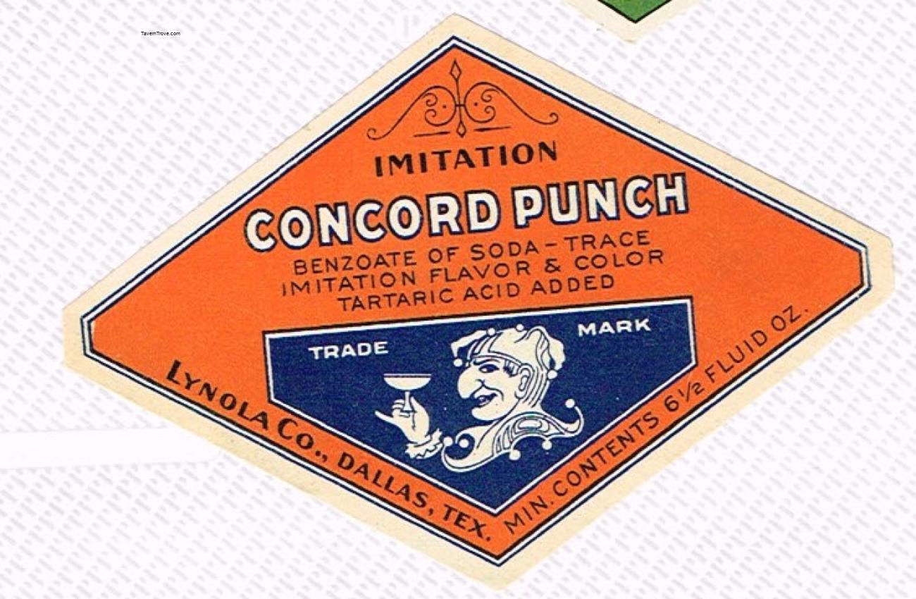Lynola Co. Concord Punch Dallas Texas 6½oz