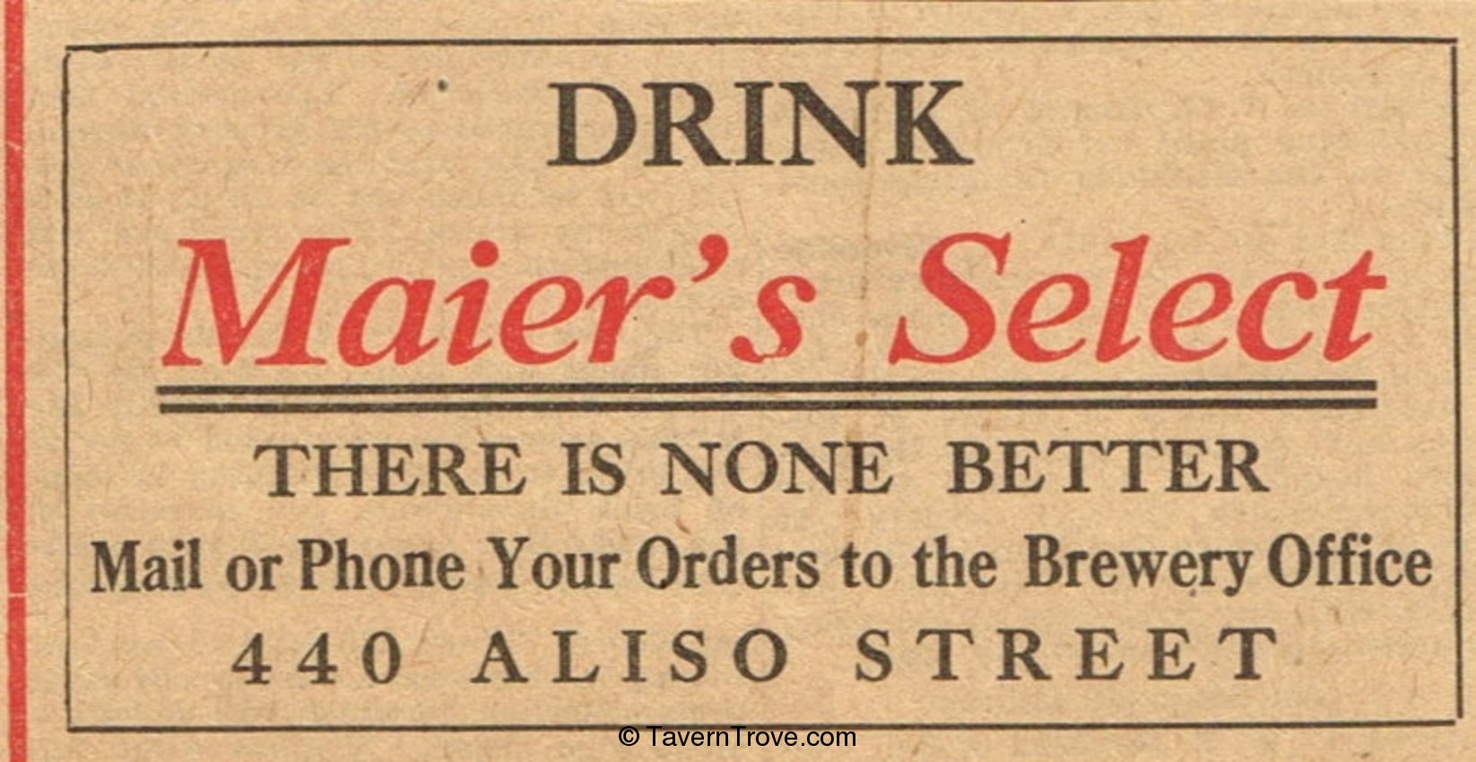 Maier's Select Beer