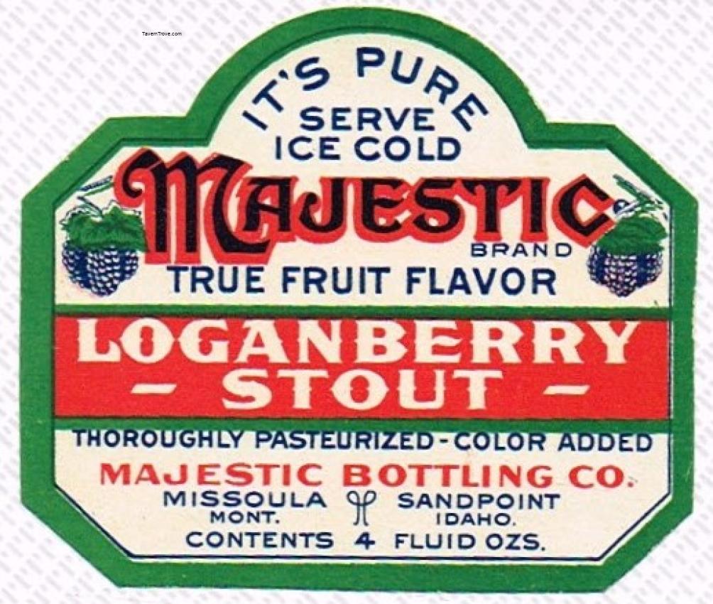 Majestic Loganberry Stout Missoula Montana Sandpoint Idaho 4oz