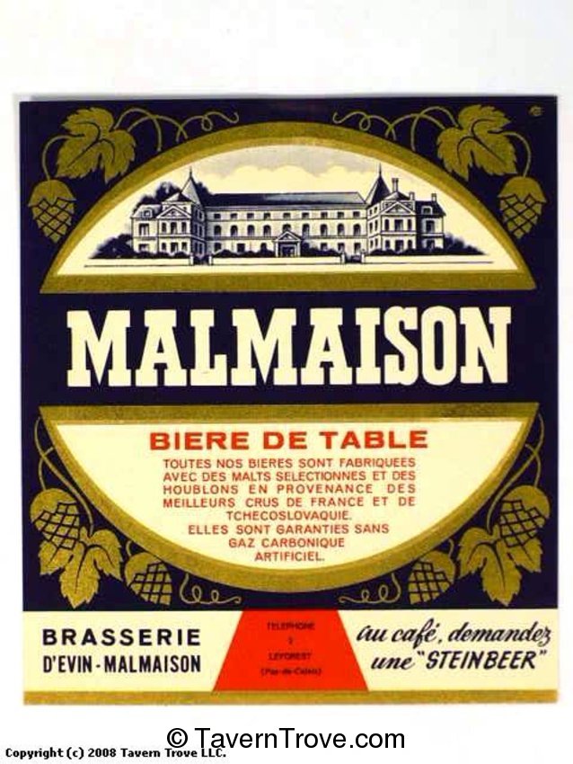 Malmaison Bière De Table