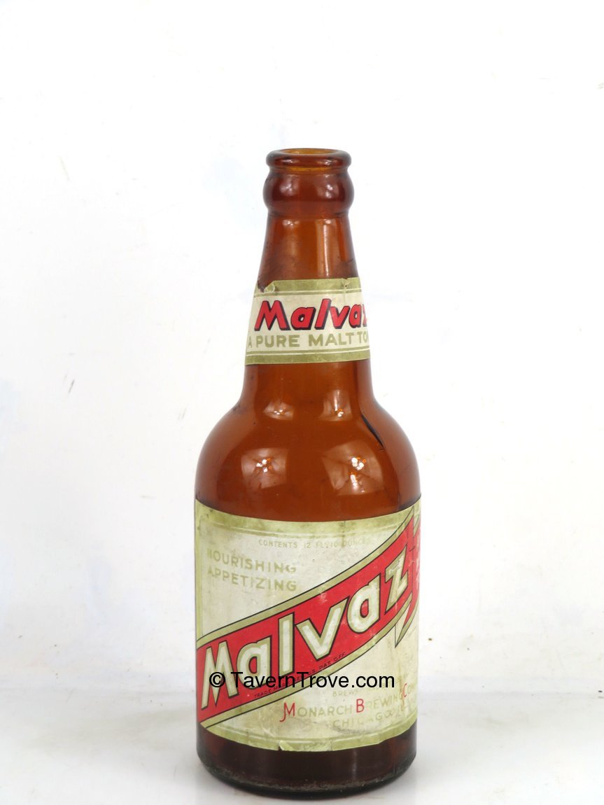 Item 34113 1953 Malvaz Tonic Paper Label Bottle