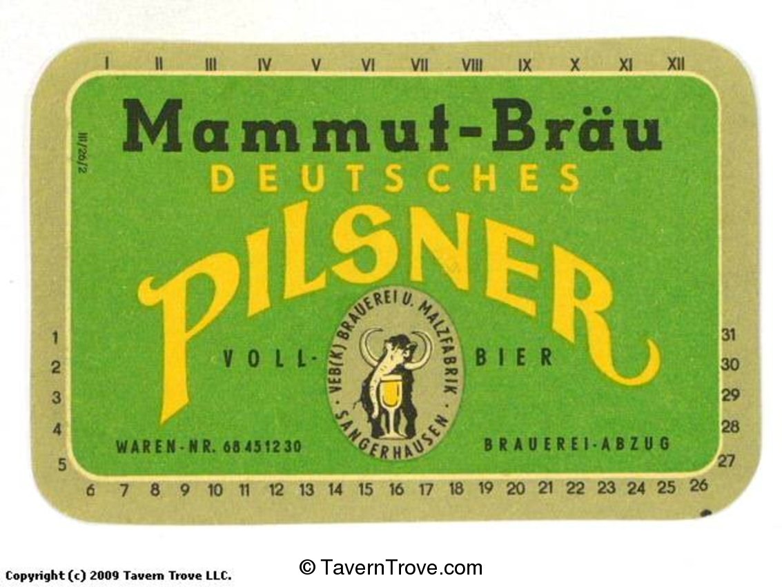 Mammut Bräu Deutsches Pilsner