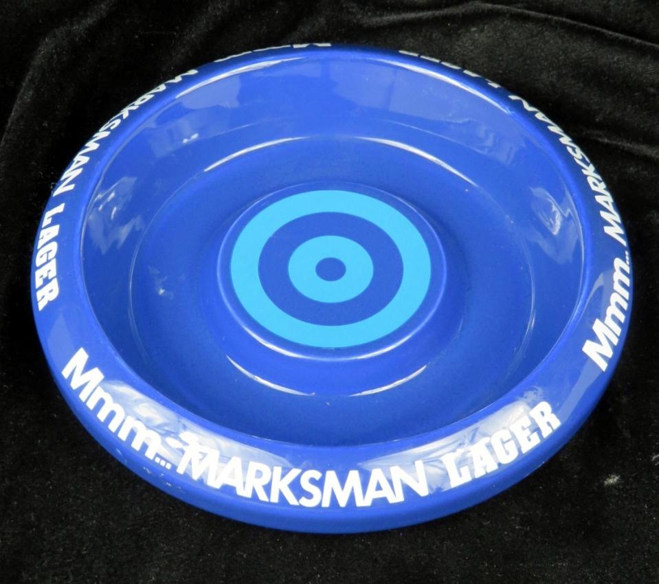 Marksman Lager Beer Pub Large Ceramic Ashtray Mansfield England