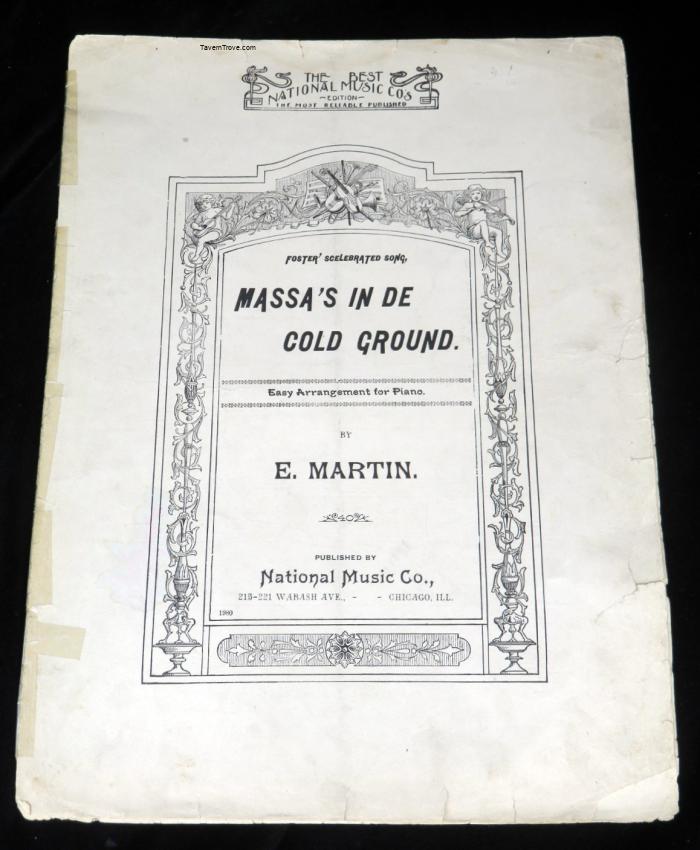 Massa's In De Cold Ground Sheet Music Steven Foster From Uncle Tom's Cabin