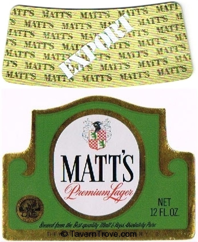 Matt's Premium Lager Beer