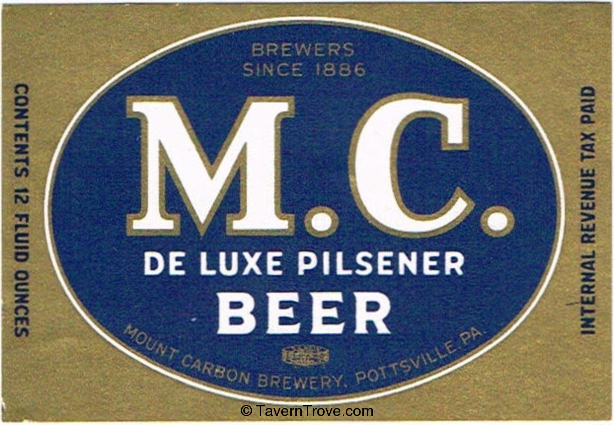 M.C. De Luxe Pilsener Beer