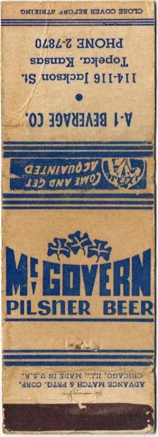 Mc Govern Pilsener Beer