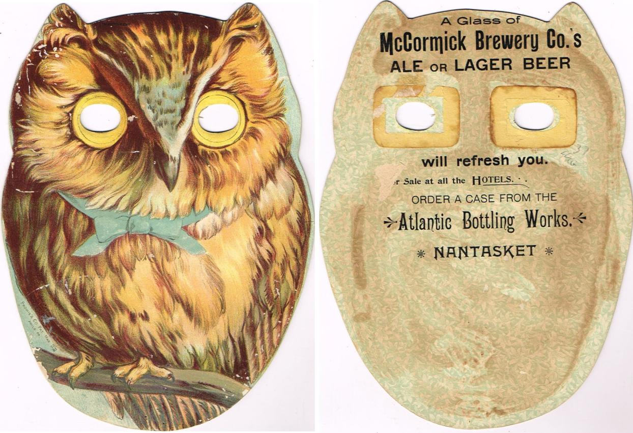 McCormick Ale and Lager Beer Owl Mask