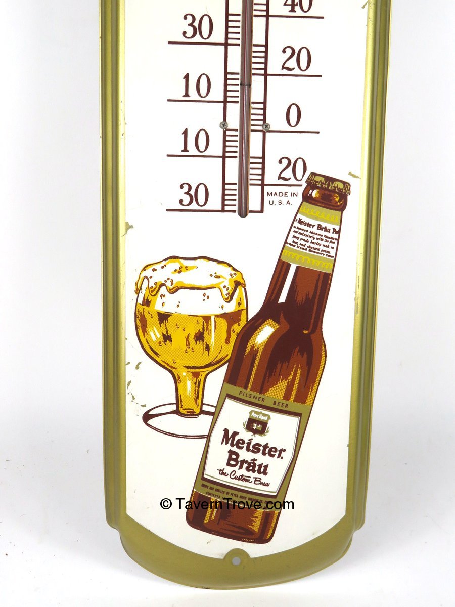 Item 83357 1964 Meister Bräu Beer Thermometer Thermometer