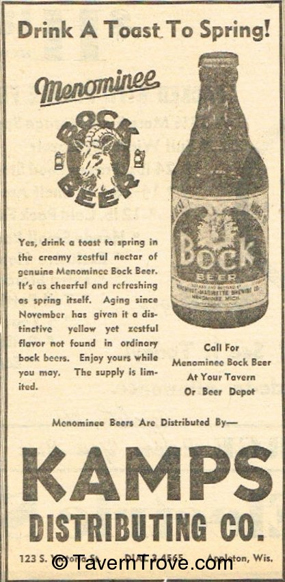 Menominee Bock Beer