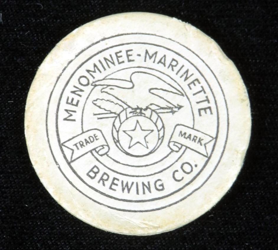 Menominee-Marinette Beer Poker Chip (white)
