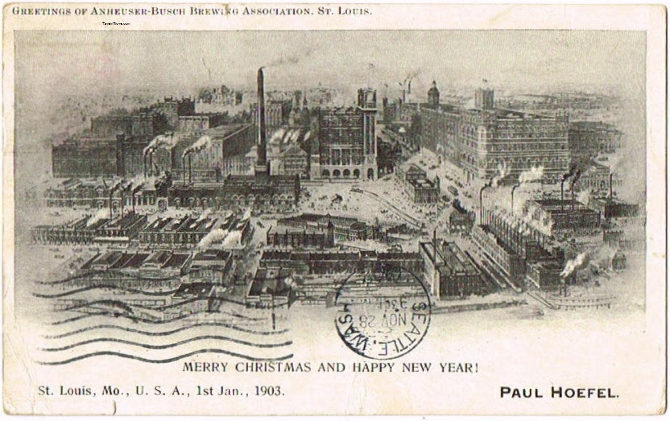 Anheuser-Busch Brewery Merry Christmas From Paul Hoefel