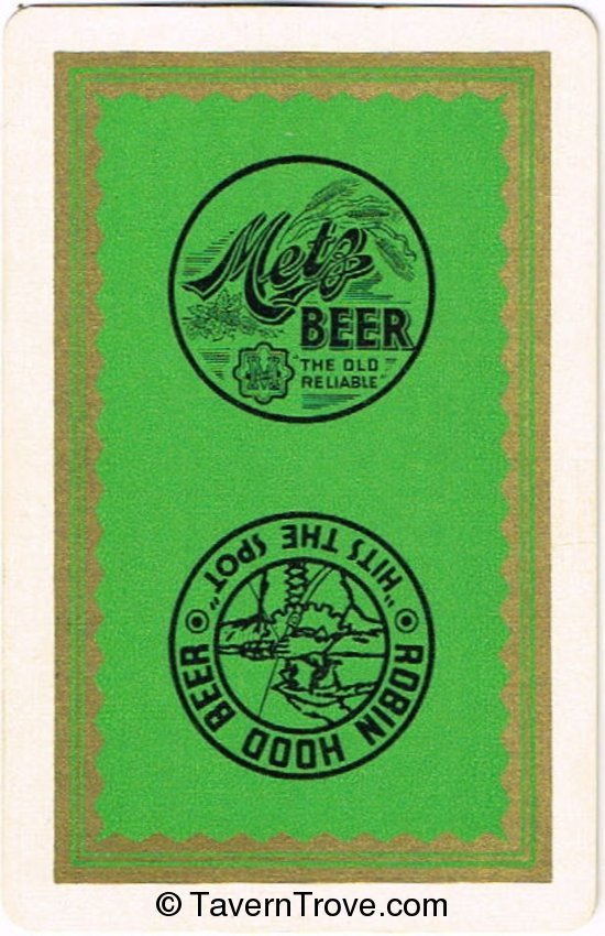 Metz Beer/Robin Hood Beer Pinochle Deck
