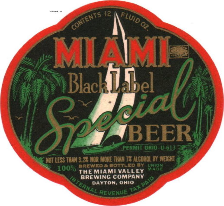Miami Black Label Special Beer