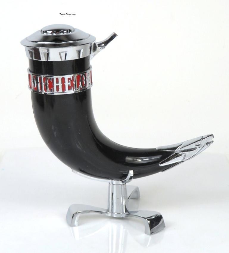 Michelob Beer Black Horn (Silver) Backbar