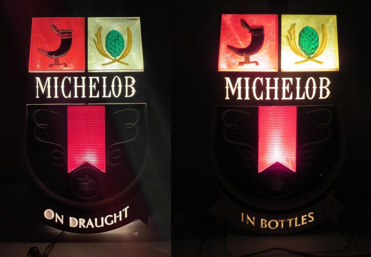 Michelob Beer On Draught/In Bottles Lot of Two