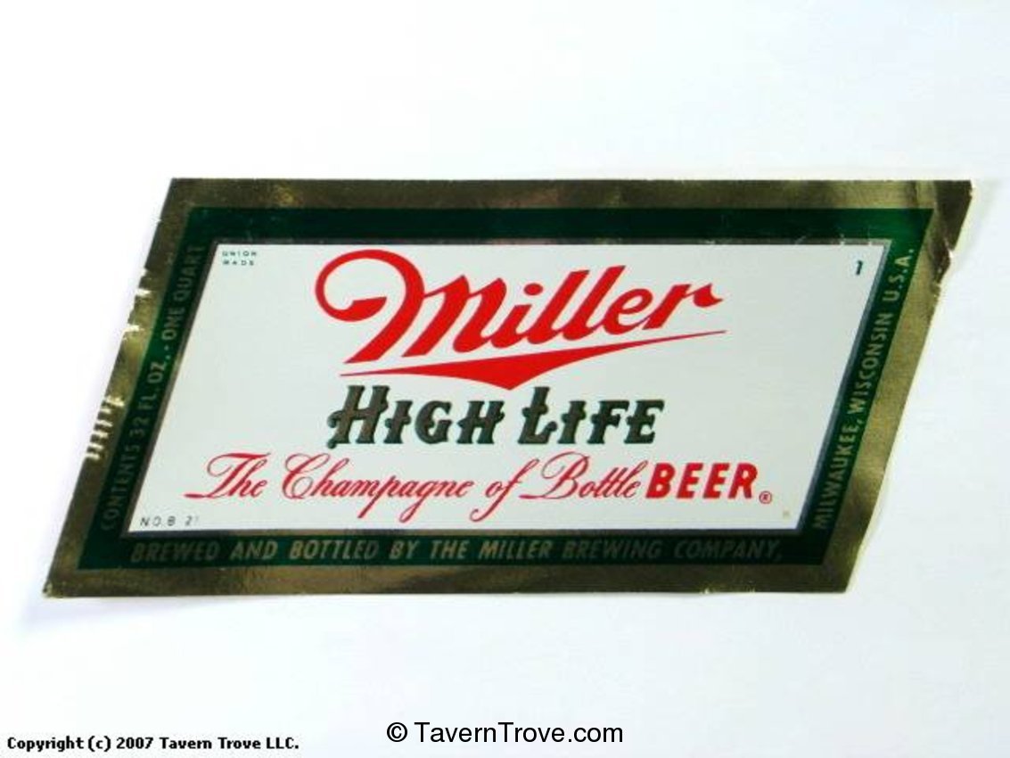 Miller High Life Beer