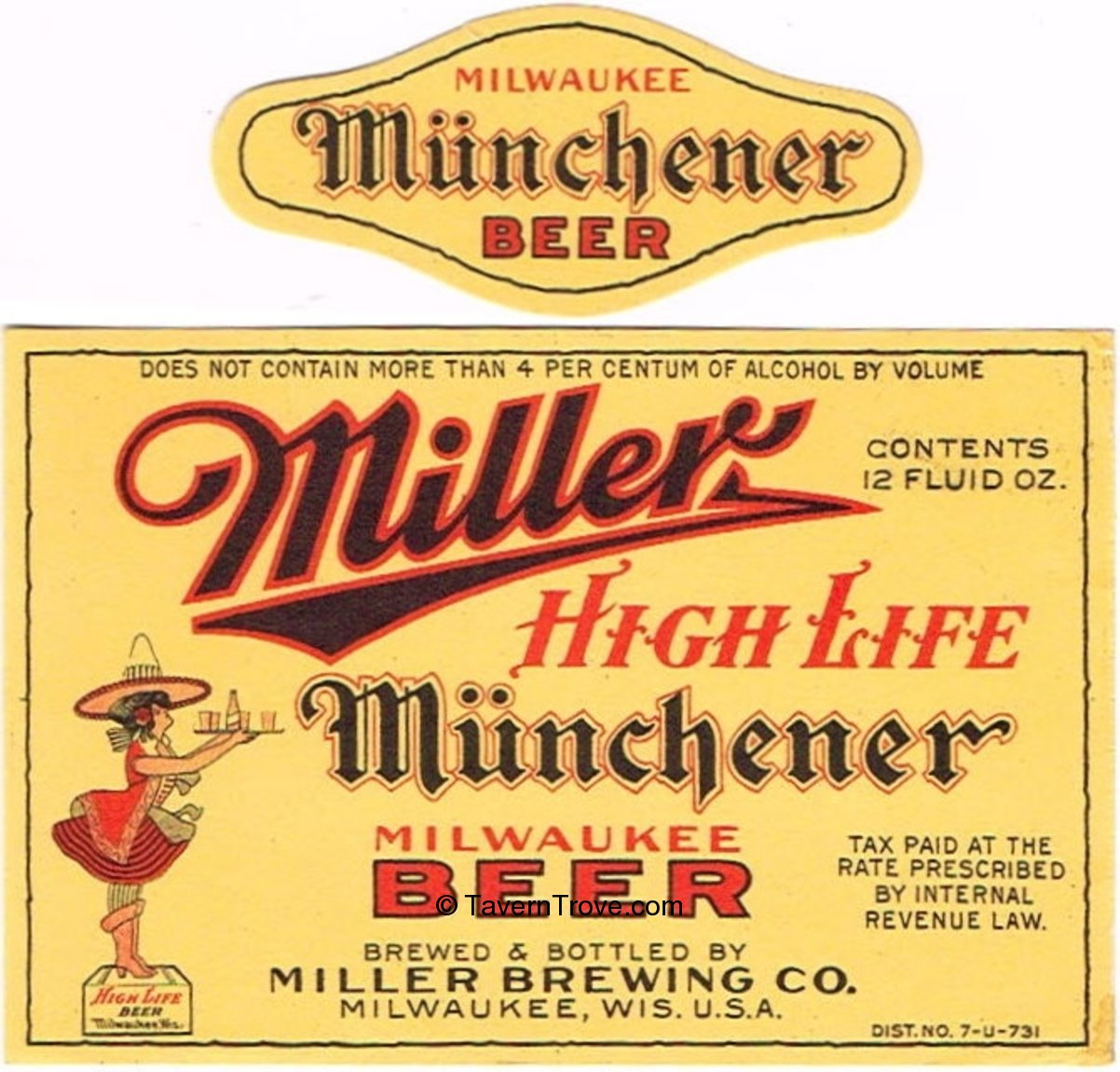 Kessler Muenchener Kindl Beer Label