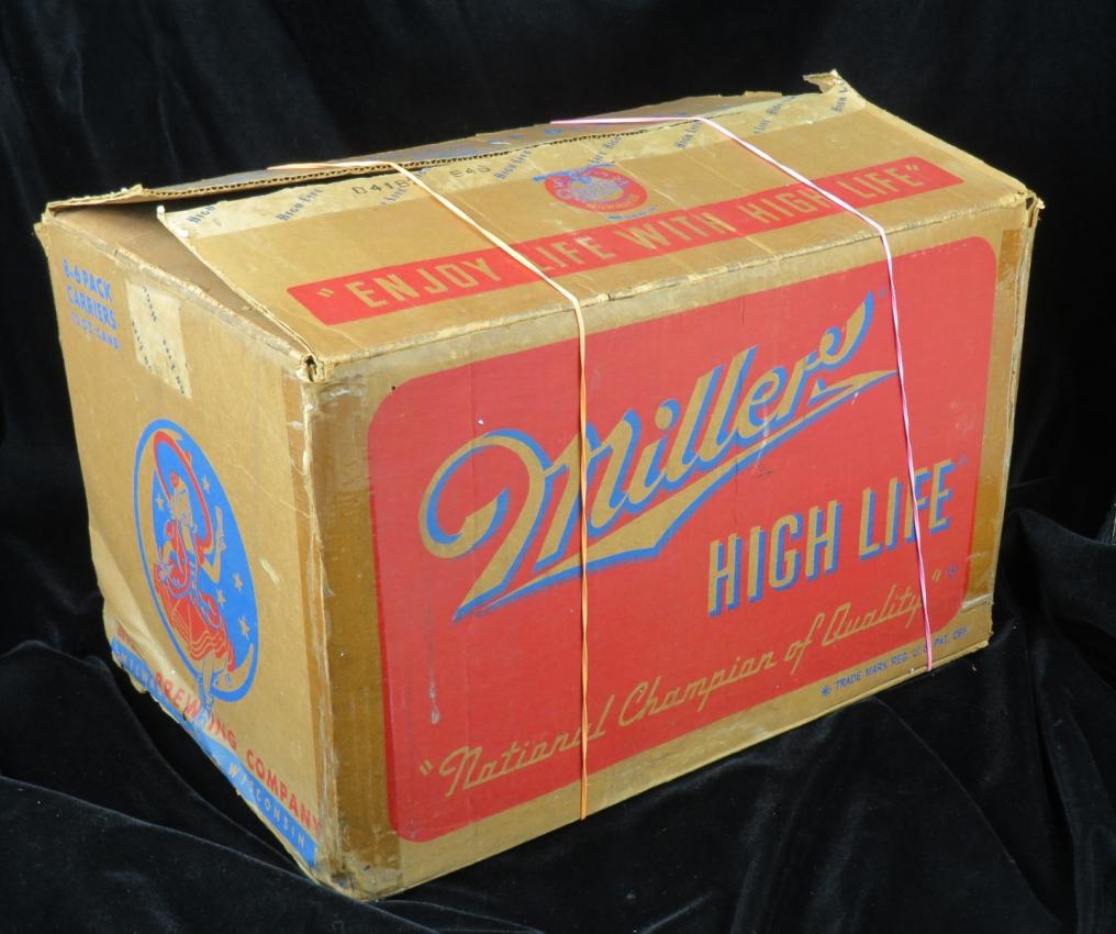 Miller Beer Eight 6-Pack Can Cardboard Box Milwaukee Wisconsin
