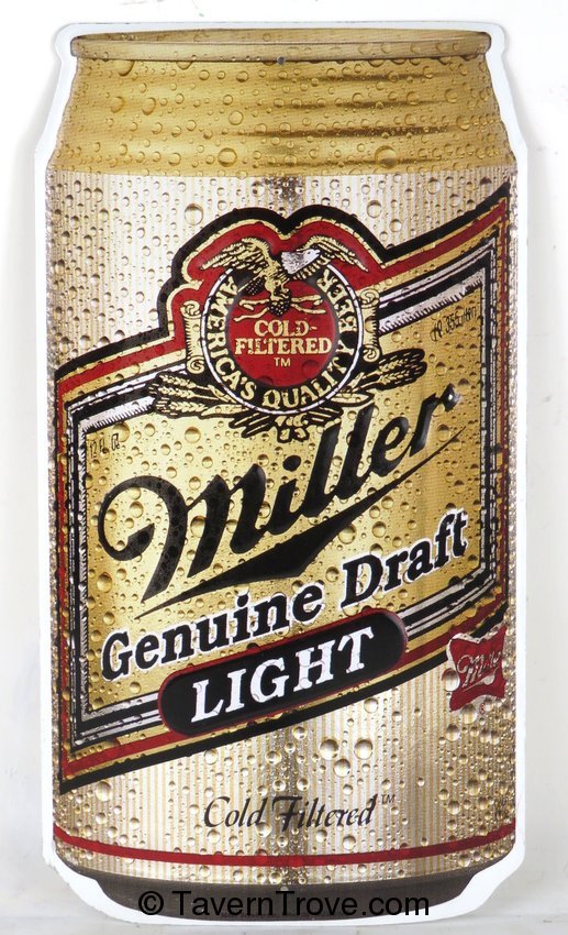 Miller Genuine Drafty Light Beer Tin Tacker