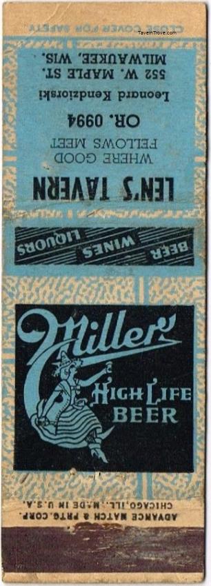 Miller High Life Beer