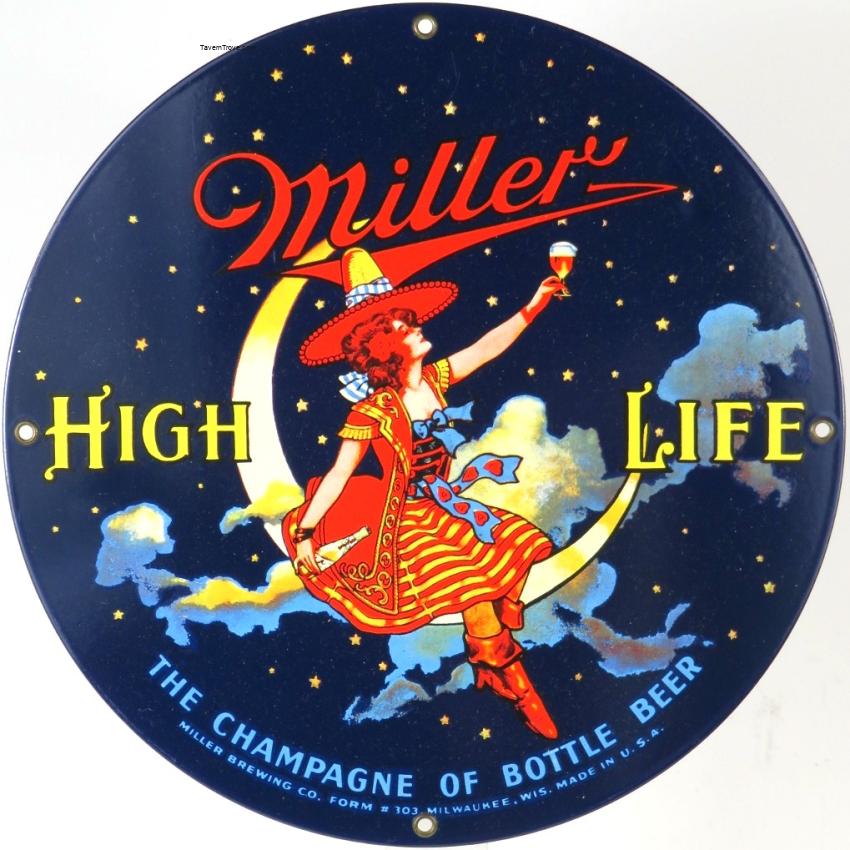 Miller High Life Beer Porcelain 