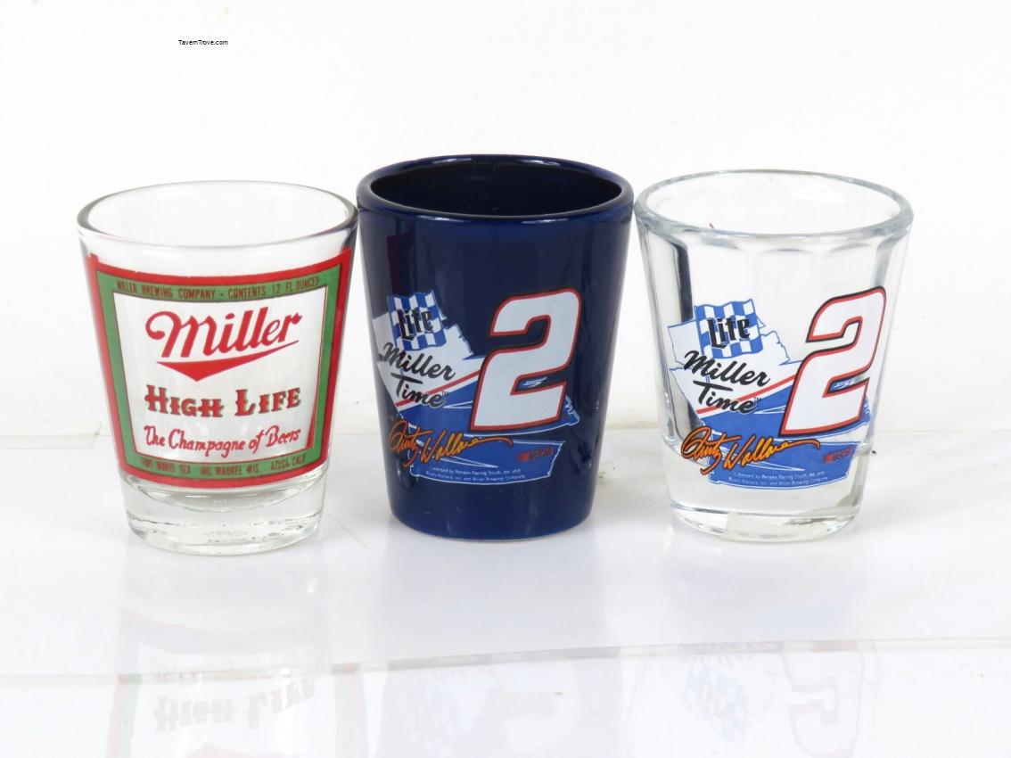 Miller High Life Beer Shot Glasses lot of Three