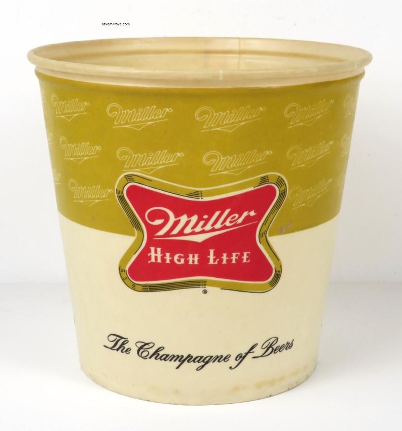 Miller High Life Beer Wax Paper Ice Bucket