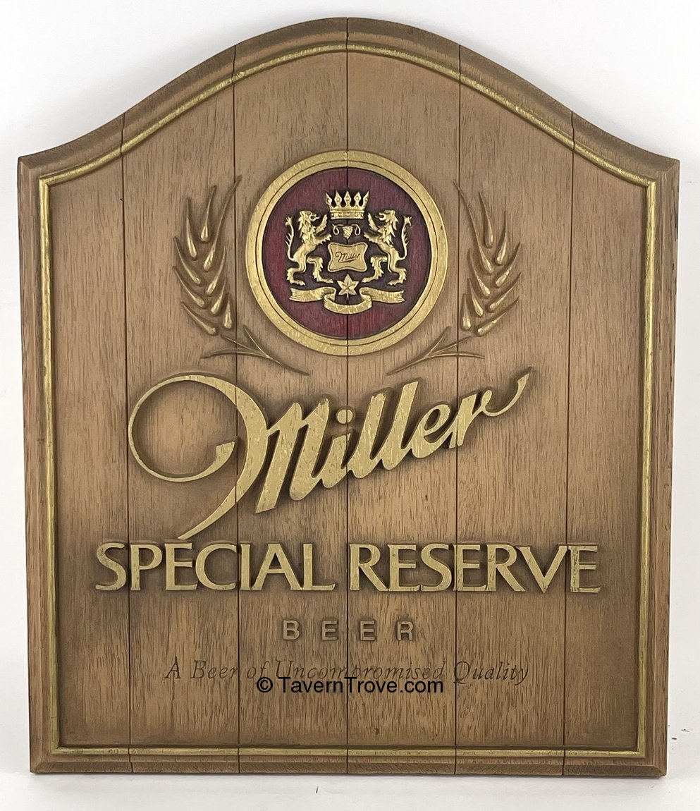 Item 97243 1982 Miller Special Reserve Beer Plastic Sign