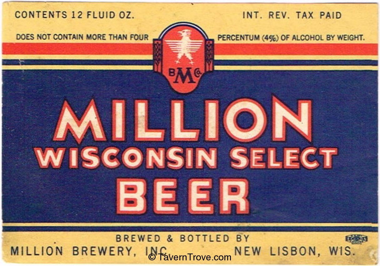 Million Wisconsin Select Beer