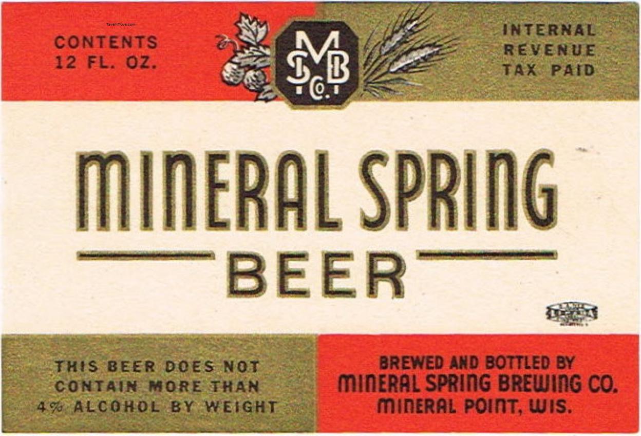 Mineral Spring Beer