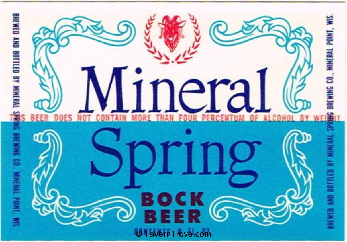 Mineral Spring Bock Beer