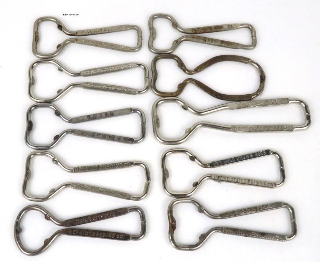 Misc. Lot of Ten Beer Wire Bottle Openers lot #4