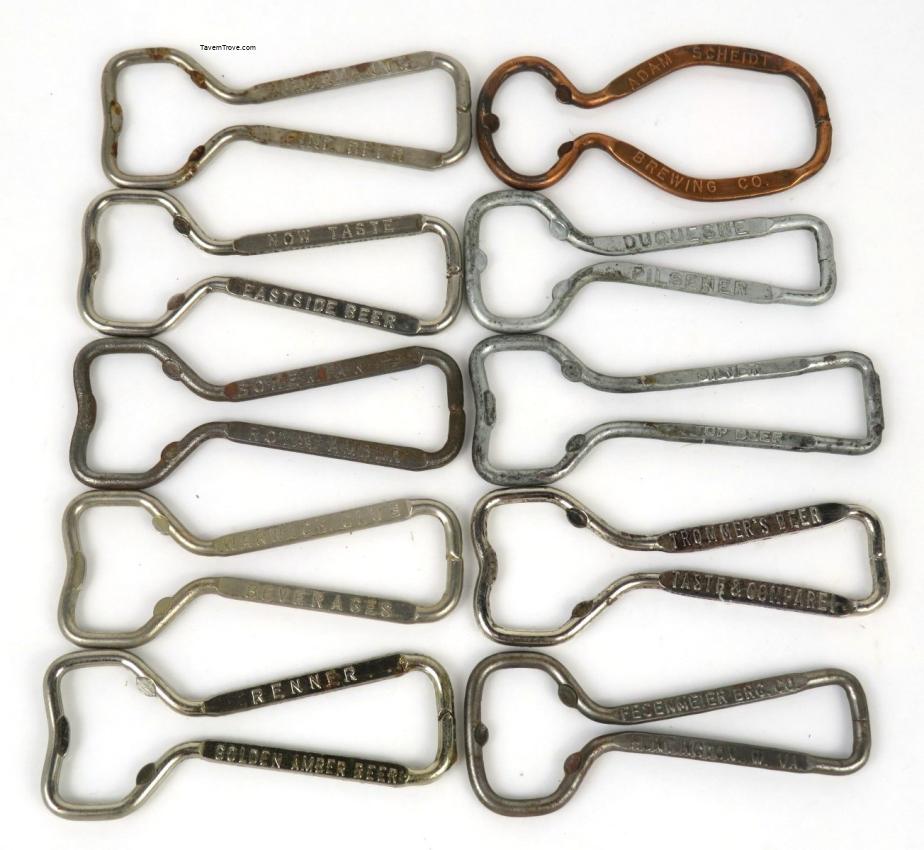 Misc. Lot of Ten Beer Wire Bottle Openers lot #6