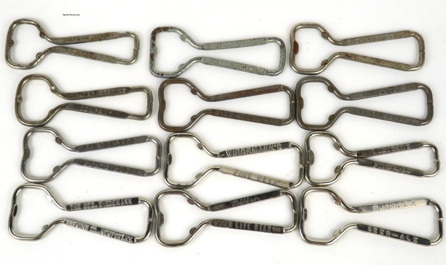 Misc. Lot of Twelve Beer Wire Bottle Openers lot #7