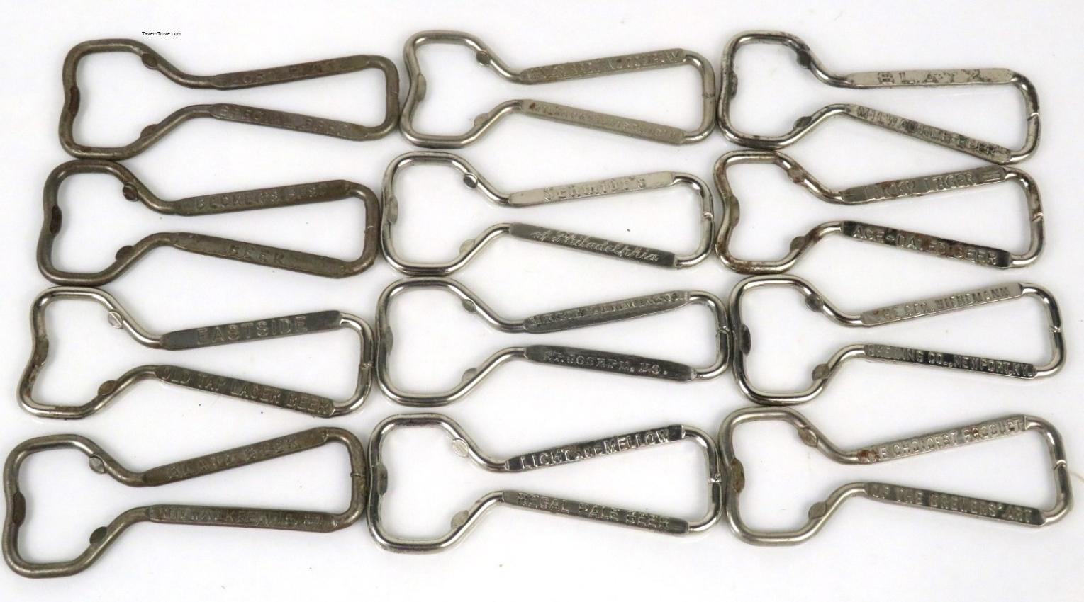 Misc. Lot of Twelve Beer Wire Bottle Openers lot #8
