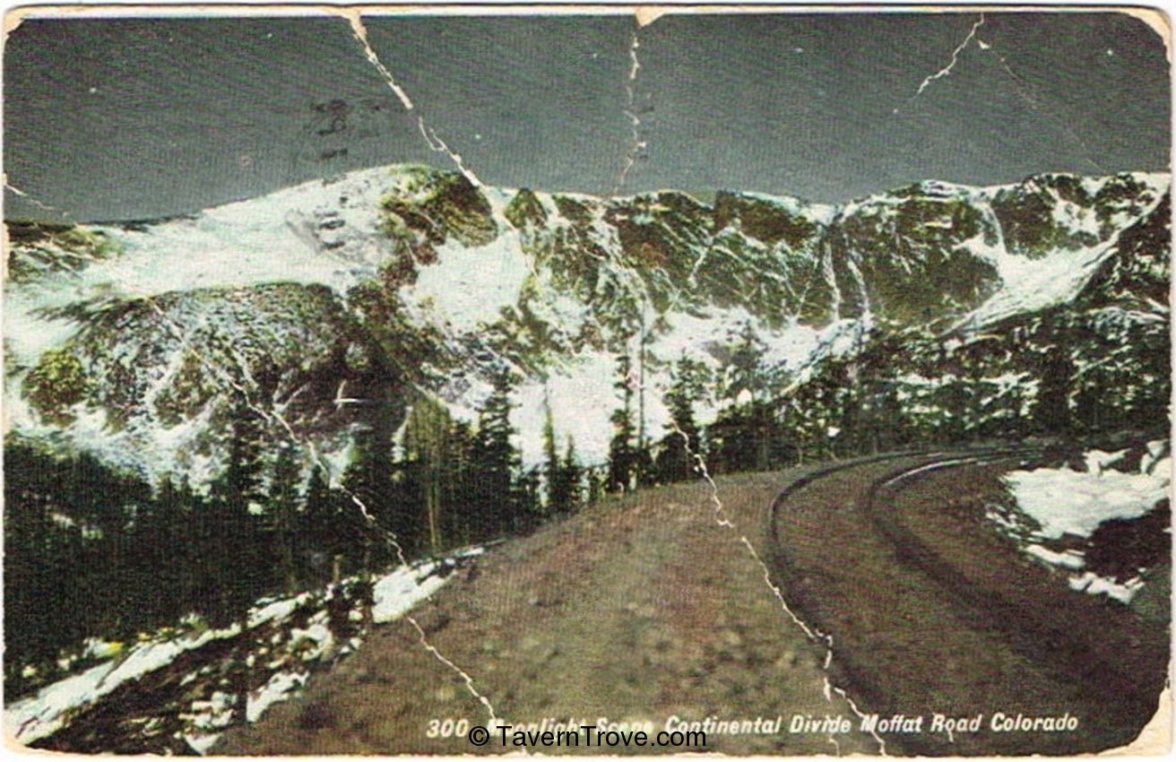 Moonlight Scene Continental Divide Moffat Road