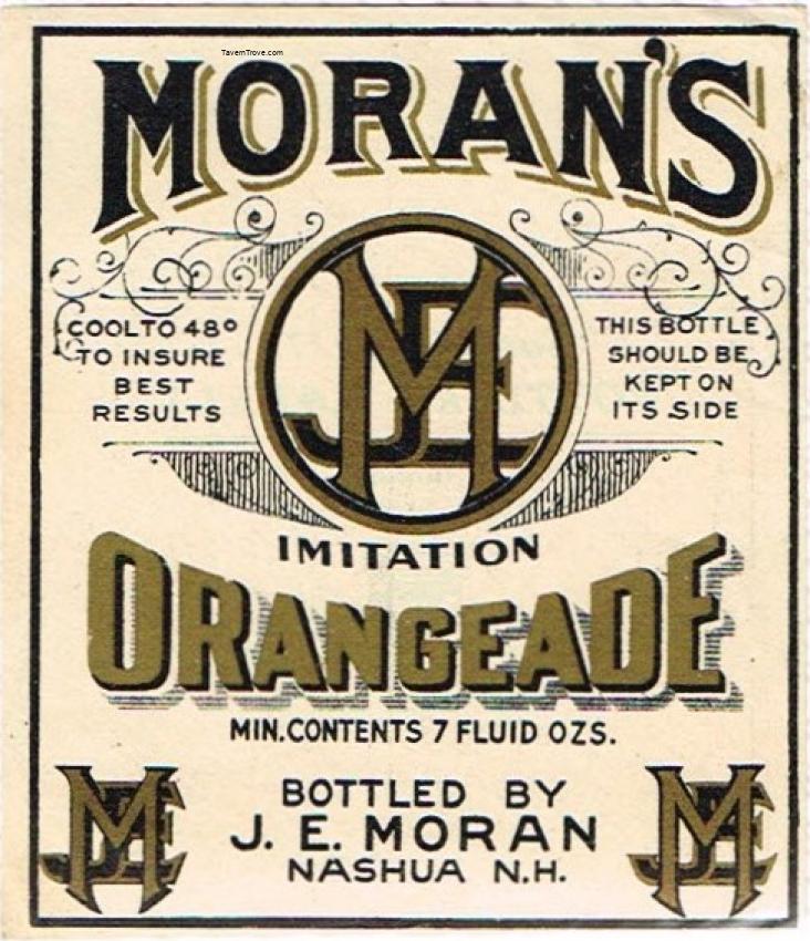 Moran's Orangeade Nashua New Hampshire 7oz