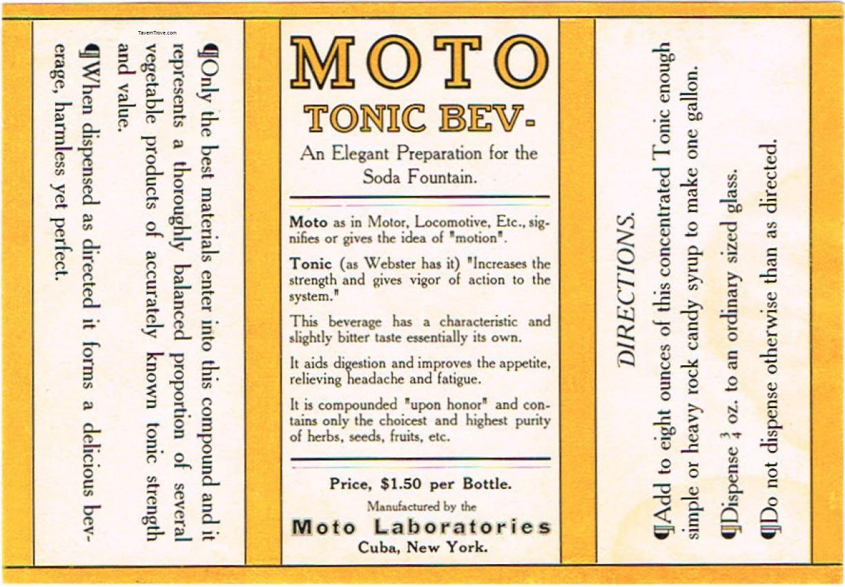 MOTO Tonic Beverage Cuba New York