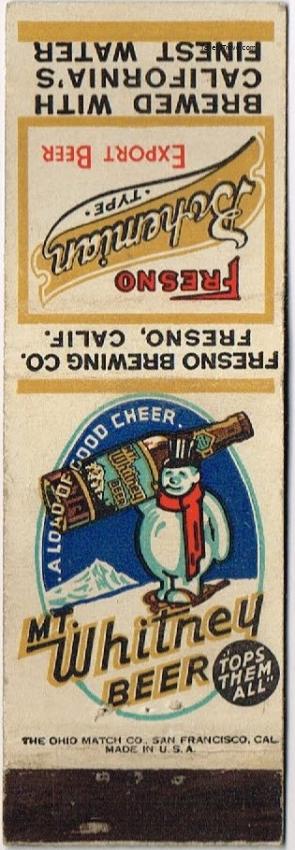 Mt. Whitney/Fresno Bohemian Beer Dupe