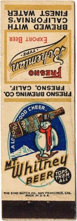Mt. Whitney/Fresno Bohemian Beer Dupe