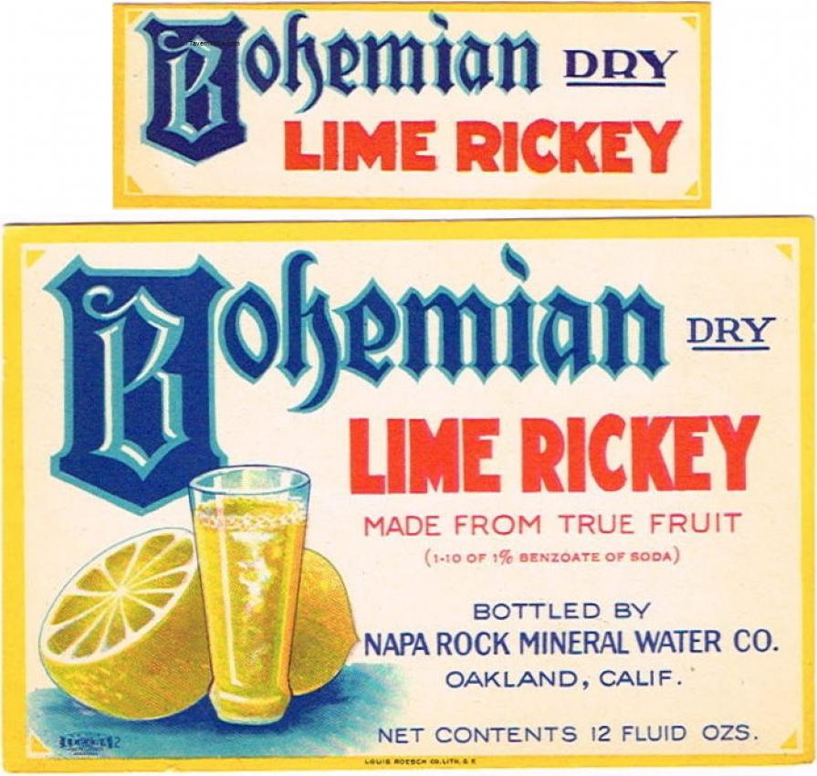 Napa Rock Bohemian Lime Rickey Oakland Califonia