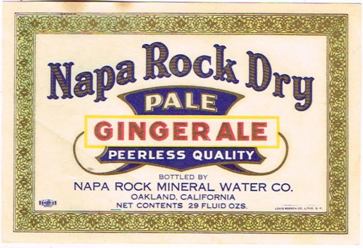 Napa Rock Dry Ginger Ale Oakland Califonia