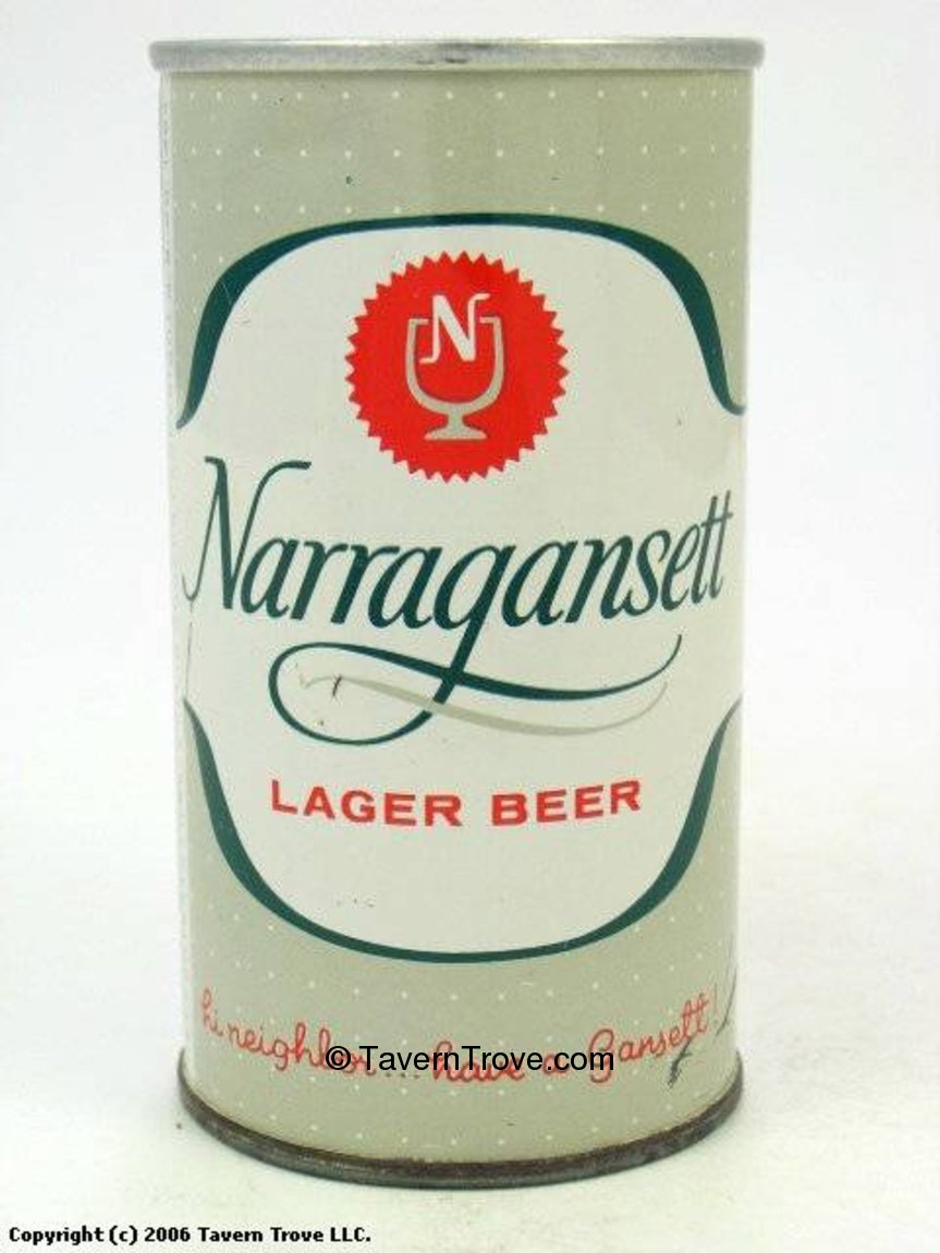 Item #28562 1965 Narragansett Lager Beer Tab Top Can T96-01