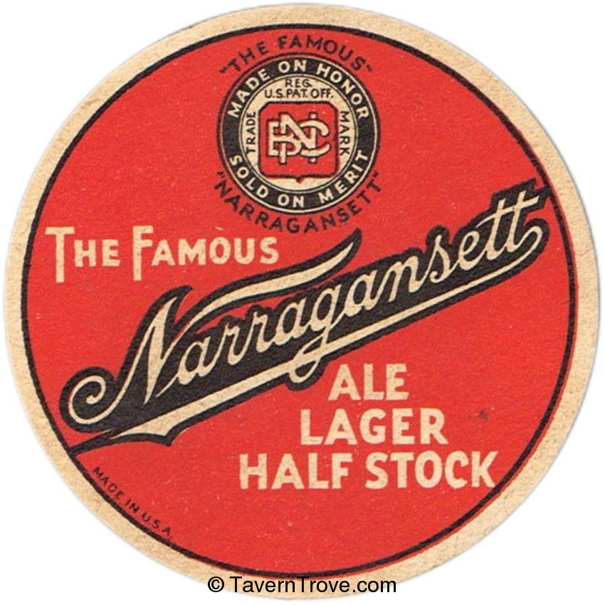 Narragansett Ale Lager Half Stock