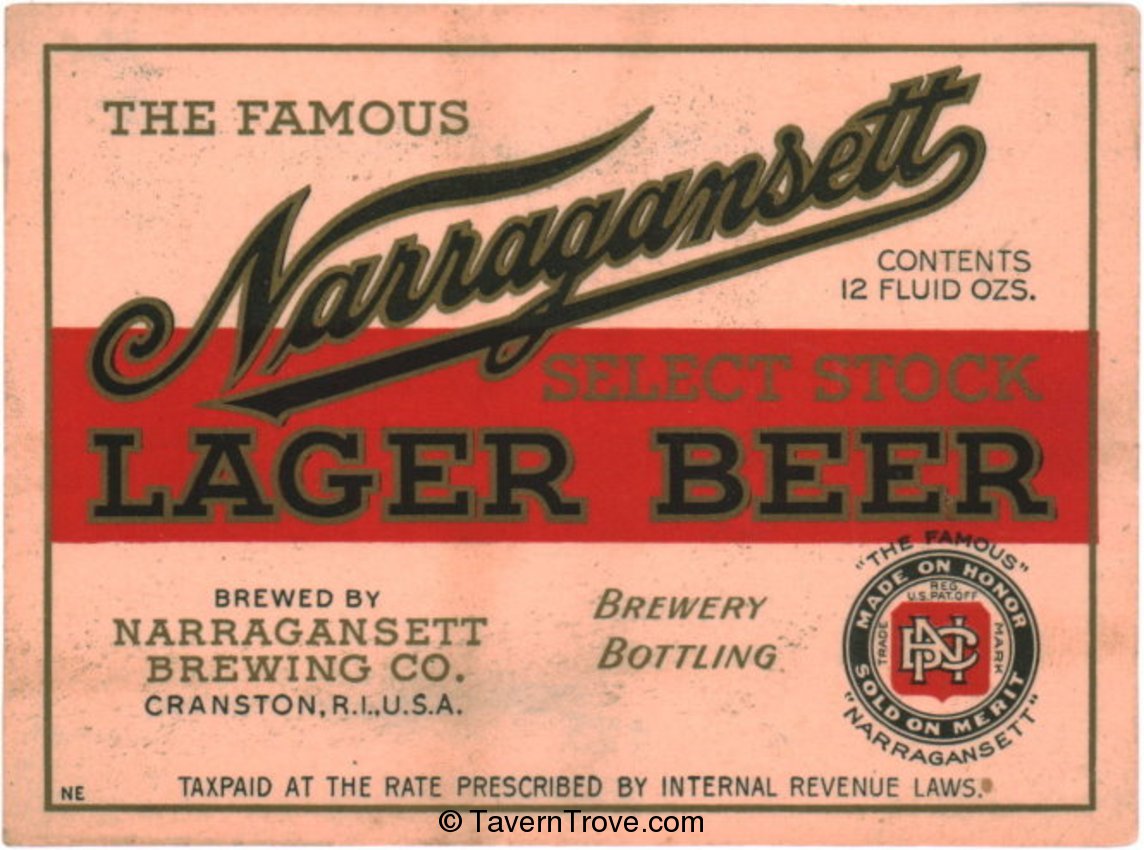 Narragansett Select Stock Lager Beer