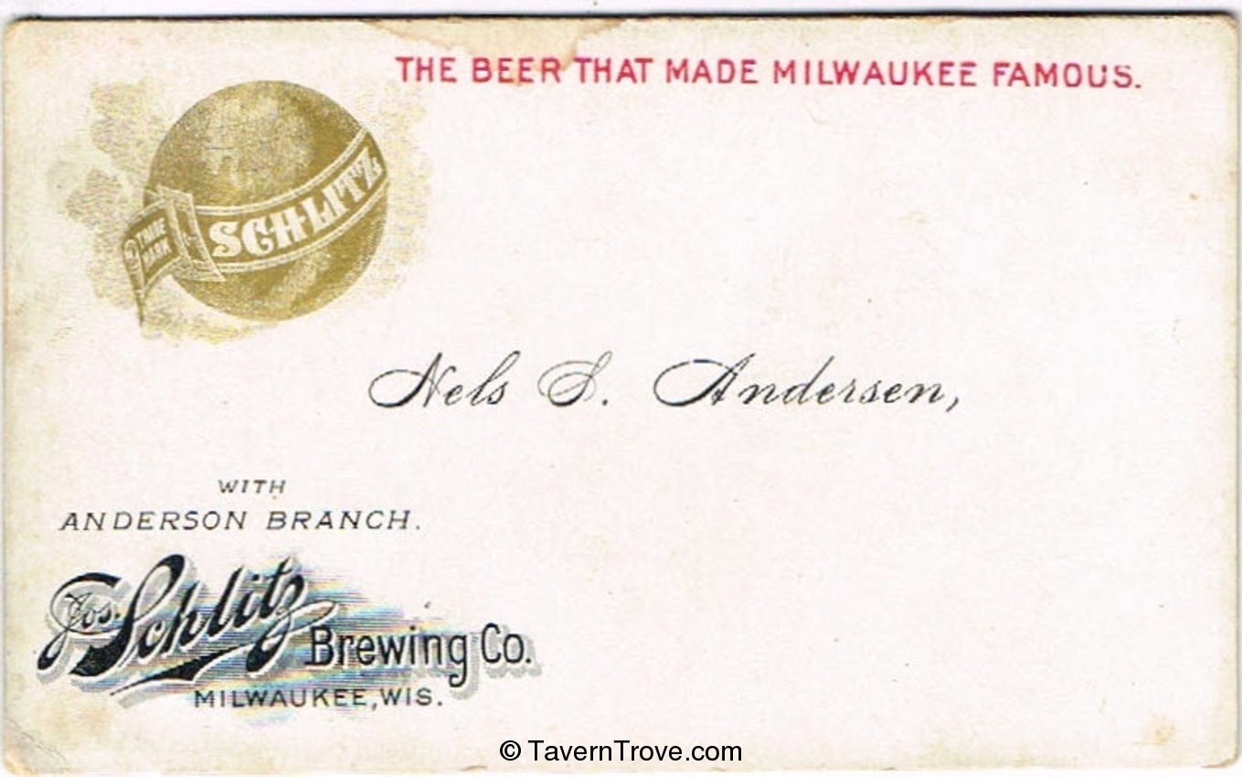 Nels S. Anderson Calling Card