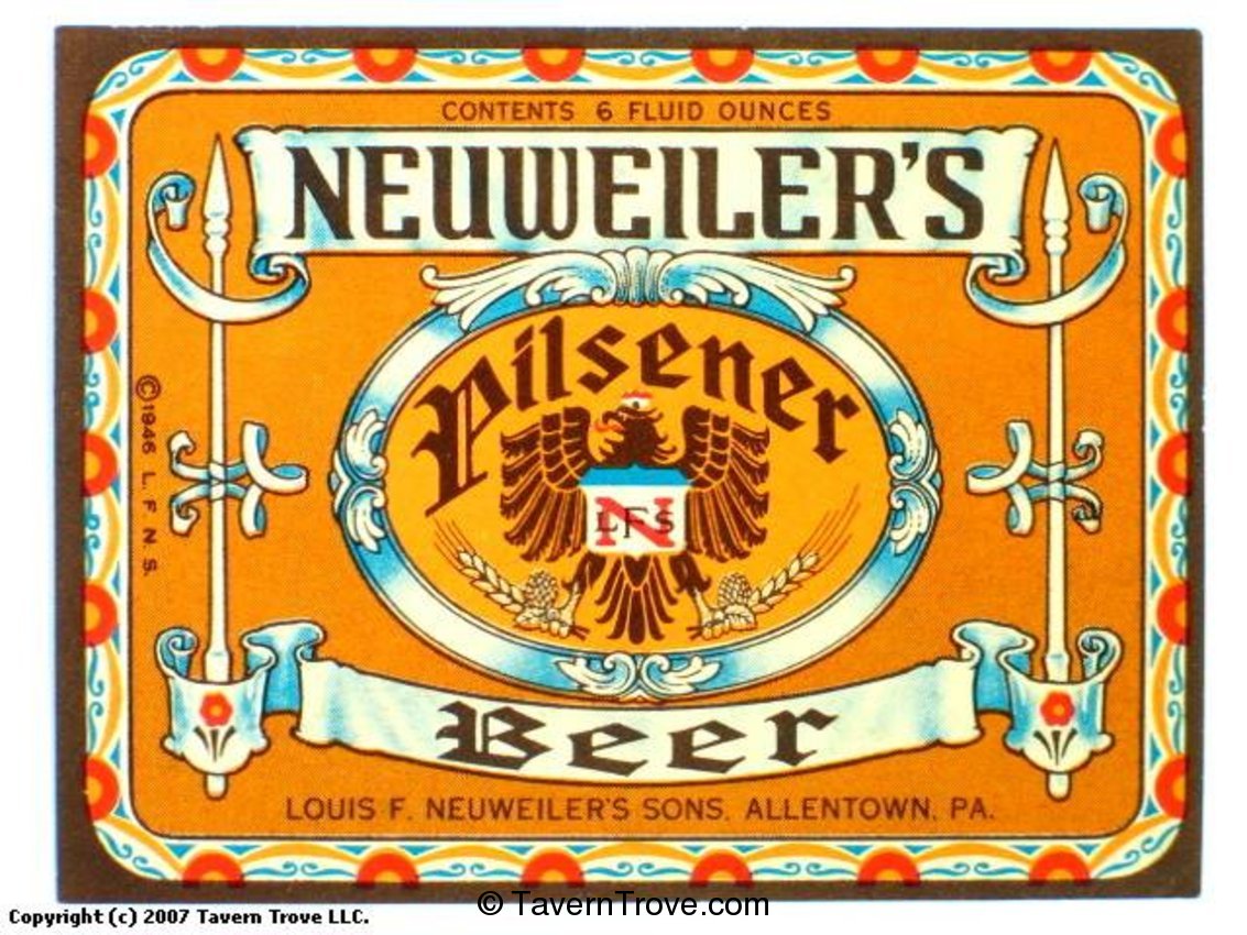 Neuweiler's Pilsener Beer