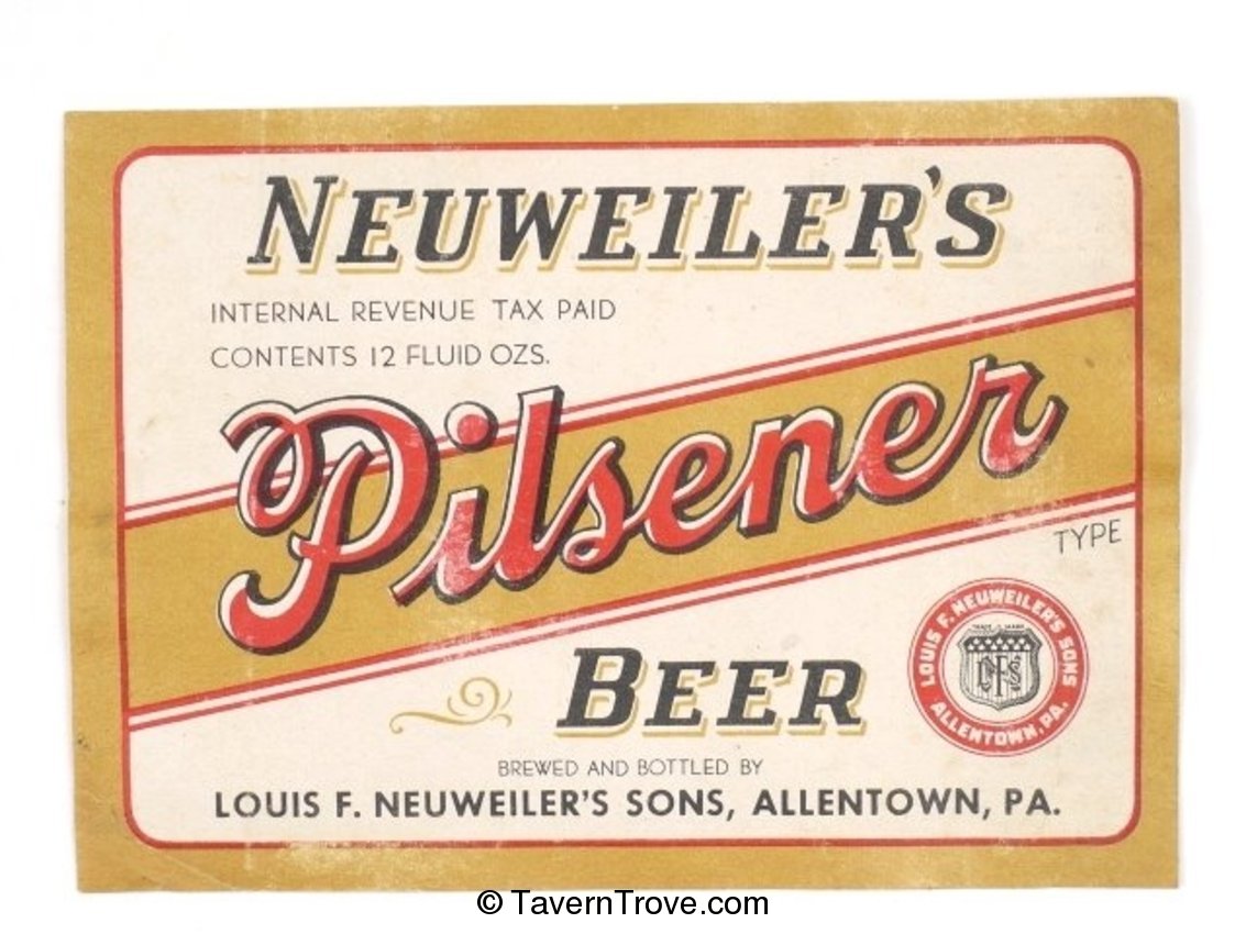 Neuweiler's Pilsener Beer
