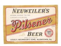 Neuweiler's Pilsener Beer